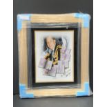 Nick Leeson - Framed Signed Photo Montage in Colour and B&W. Limited edition 64/100 with COA. Gold