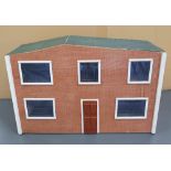 Large vintage cardboard dolls house with 5 rooms, Approx dimensions are 75 x 27 x 50 cm