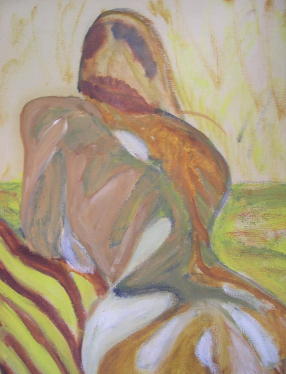 Eddie Bianchi (Newcastle-Upon-Tyne active 1975-1995) "Back of reclining female nude", oils on paper, - Image 3 of 3