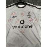 Squad Signed (7 signatures) - Signed Manchester United 2001 Centenary Goalie Shirt with COA