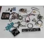Large Collection of costume jewellery, necklaces rings etc.