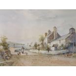 Joseph Hughes CLAYTON (act.1891-1929) watercolour "Anglesea cottages", signed, In a modern wash