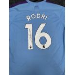 Rodrigo - Signed Manchester City 2019 Home Shirt with COA