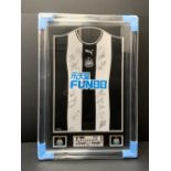 Newcastle United - Framed Signed Shirt 2019. Squad signed 17 signatures with COA 27x39x1.5 inches