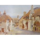 Albert Ernest BROCKBANK (1862-1958) watercolour "The Ship Inn, Porlock", signed, Modern wash mount