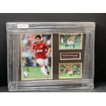 Shinji Kagawa - Framed Signed Photo with 2 unsigned photos with COA, Black Frame and Mount.