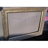 Large Victorian gilt plaster frame, Internal measurements inside the gilt slip, 68 x 98 cm, inside