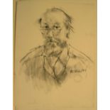 Large Peter Collins (1923-2001) pencil, self portrait, 48 x 38 cm