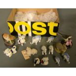 Collection of (approx 30) small various animal ceramic/resin collectables, Damage to the rabbit