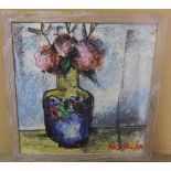Peter COLLINS (1923-2001) Pastel, still life, signed in wood frame Approx 33 x 33 cm