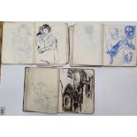 3 Denise Van Rooum (Bradford 1929-c2005) full sketchbooks which date to the 1940s-1960s