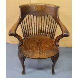 Antique wooden smokers bow chair