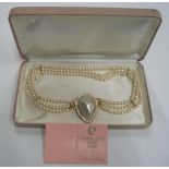 Vintage Pierre Cardin simulated pearl necklace in original box
