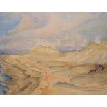 Carl Johan FORSBERG (1868-1938) 1928 watercolour "Fano Strand", signed and dated, mounted and thin