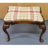 1930s re-upholstered foot stool