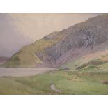 Indistinctly signed, mid 20thC, Lakeland landscape, watercolour, framed, 25 x 32 cm