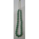 High quality, vintage ladies Jade necklace, 48 cm long