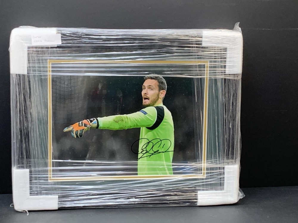 Craig Gordon - Framed Signed Photo, Black Frame. Green Mount with Gold Trim 22.5x17.5x1.5 inches