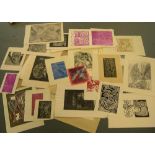 Large collection of Eddie Bianchi (Newcastle-Upon-Tyne active 1975-1995) prints, etchings, lithos