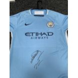Benjamin Mendy - Signed Manchester City 2017 Home Shirt with COA