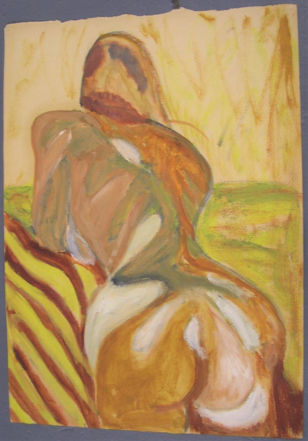 Eddie Bianchi (Newcastle-Upon-Tyne active 1975-1995) "Back of reclining female nude", oils on paper,