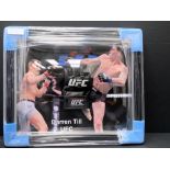 UFC - Darren Till - Framed Signed Glove with unsigned photograph with COA, in 3D Domed black