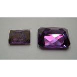 2 Sapphires, approx 11cts total the 2 stones measure approx 13 x 10mm & 9 x 7 mm