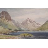 Monica BARRY (1917-2014) watercolour "Lakeland scene near Keswick", wash mount and frame, The w/c