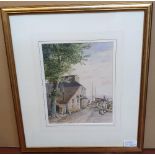 Walter W. GODDARD (act.c.1906) watercolour "One the wharf, Appledore", signed, thin modern frame,