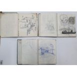 3 Denise Van Rooum (Bradford 1929-c2005) full sketchbooks which date to the 1940s-1960s