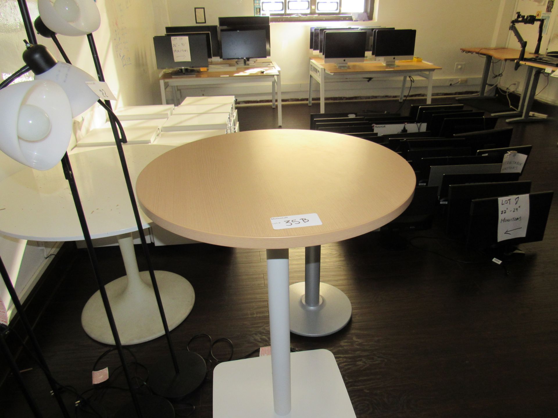 Lot of Assorted Desks & Tables, 3-Assorted 5'x30" Uplift Desks 2-Lite Wood & 1-Dark Wood,1-Four - Image 6 of 22