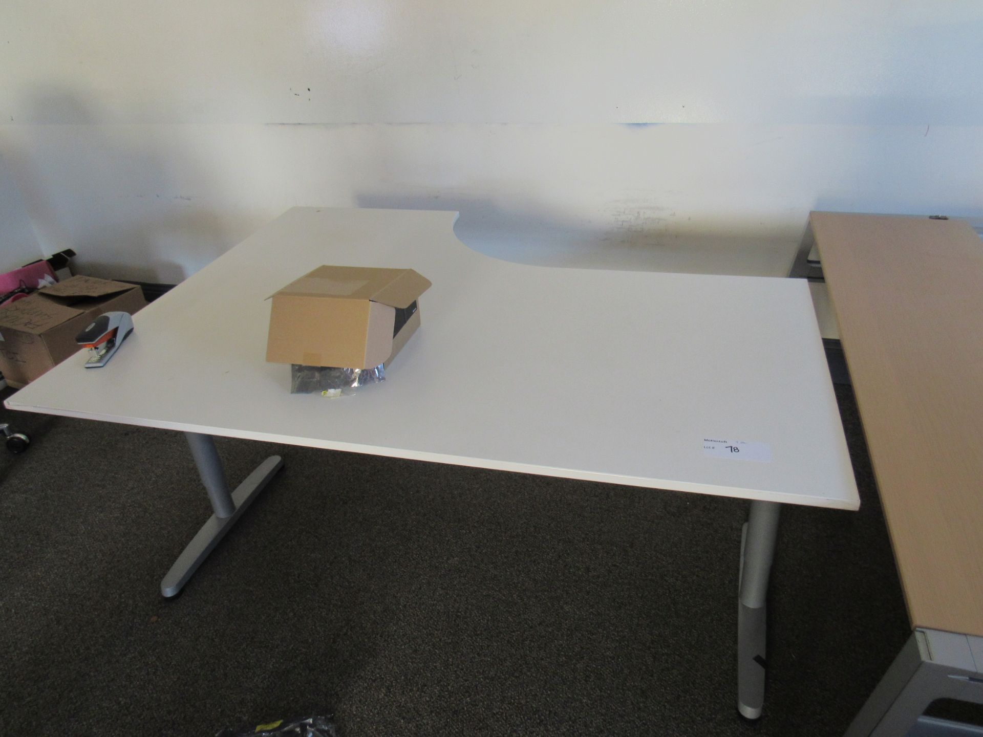 Lot of Assorted Desks & Tables, 3-Assorted 5'x30" Uplift Desks 2-Lite Wood & 1-Dark Wood,1-Four - Image 20 of 22