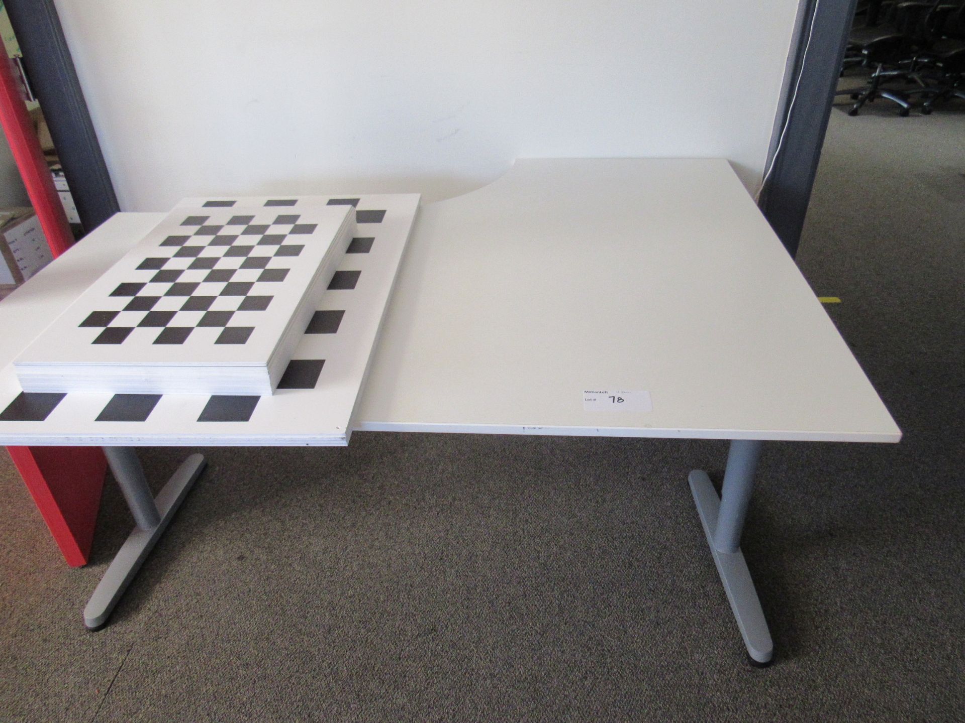 Lot of Assorted Desks & Tables, 3-Assorted 5'x30" Uplift Desks 2-Lite Wood & 1-Dark Wood,1-Four - Image 17 of 22