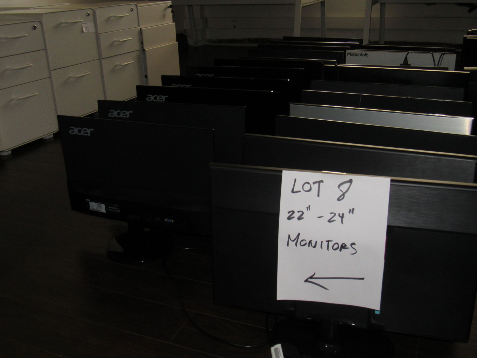 Lot of Assorted Monitors, 6-Acer Monitors 22-24", 7-Sceptre Monitors 22-24", 2-Lenovo Monitors 22- - Image 2 of 5