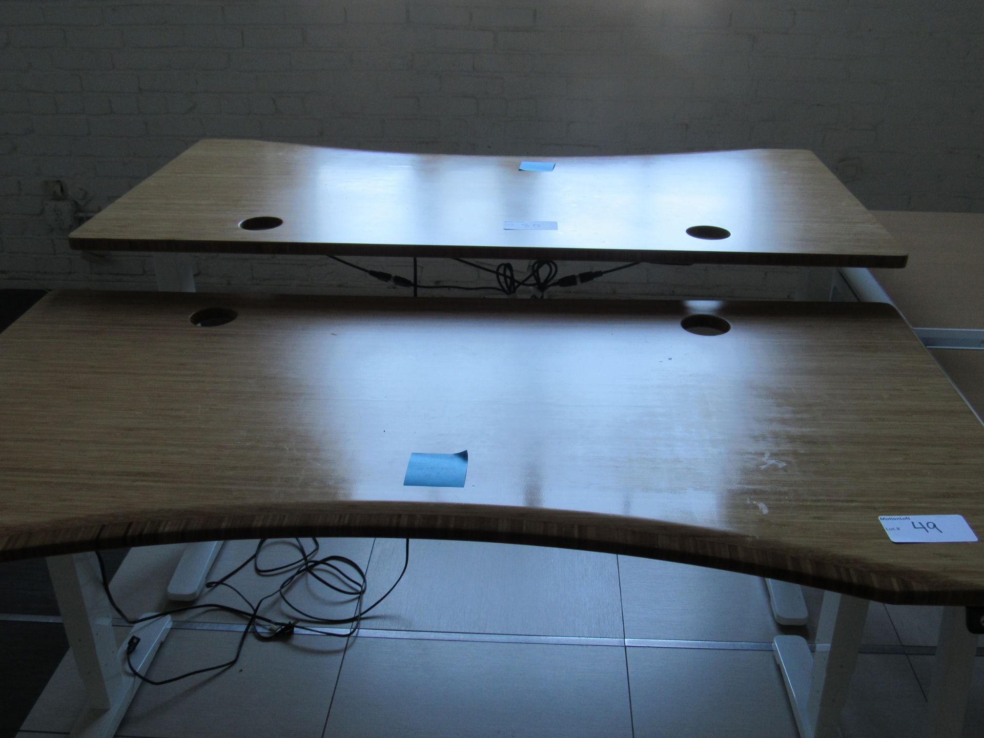 Lot of Assorted Desks & Tables, 3-Assorted 5'x30" Uplift Desks 2-Lite Wood & 1-Dark Wood,1-Four - Image 9 of 22