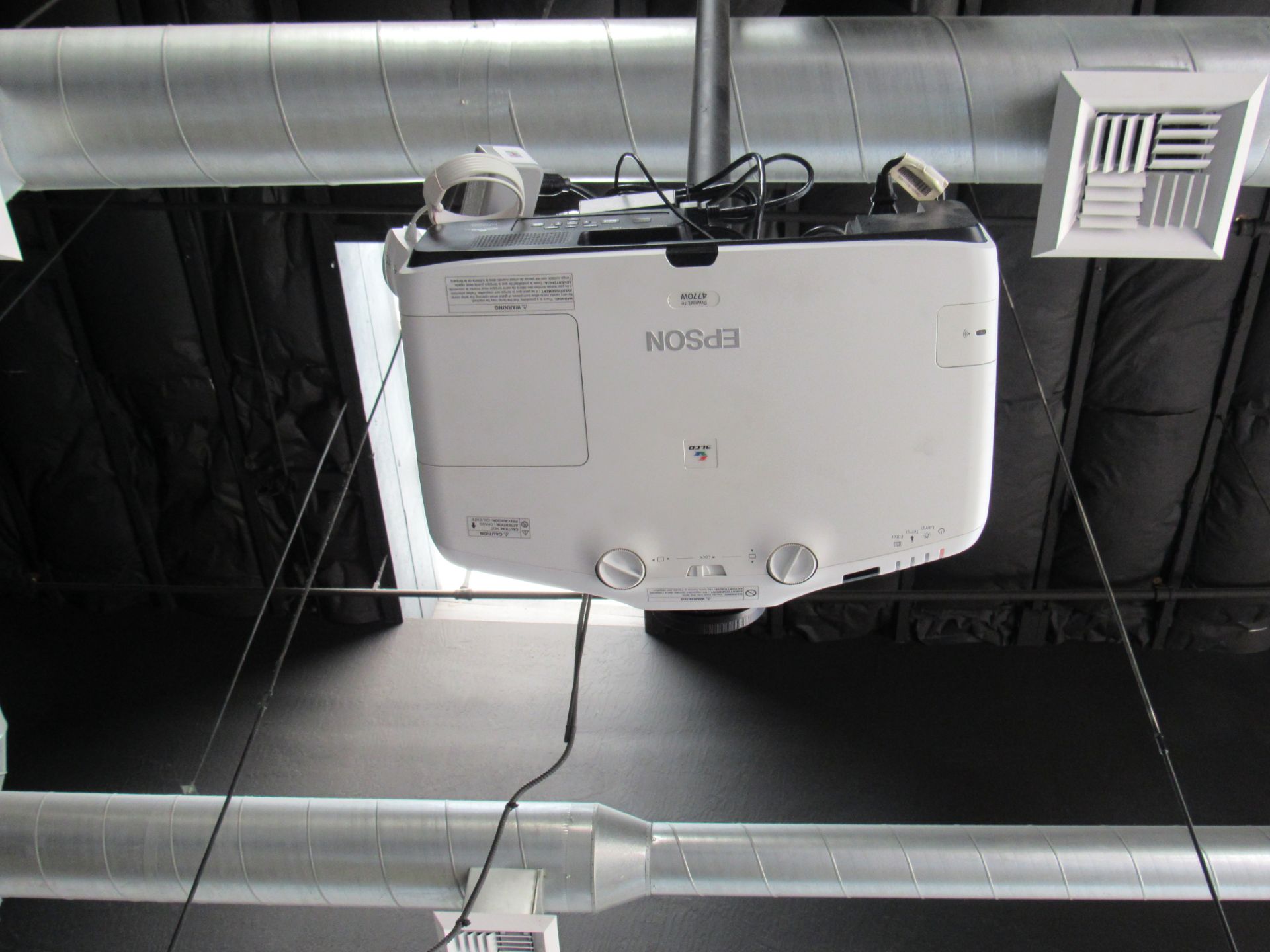 Epson Powerlite 4770W Ceiling Mounted Projector with Remote & AV Equipment (Location Emeryville) - Image 2 of 3