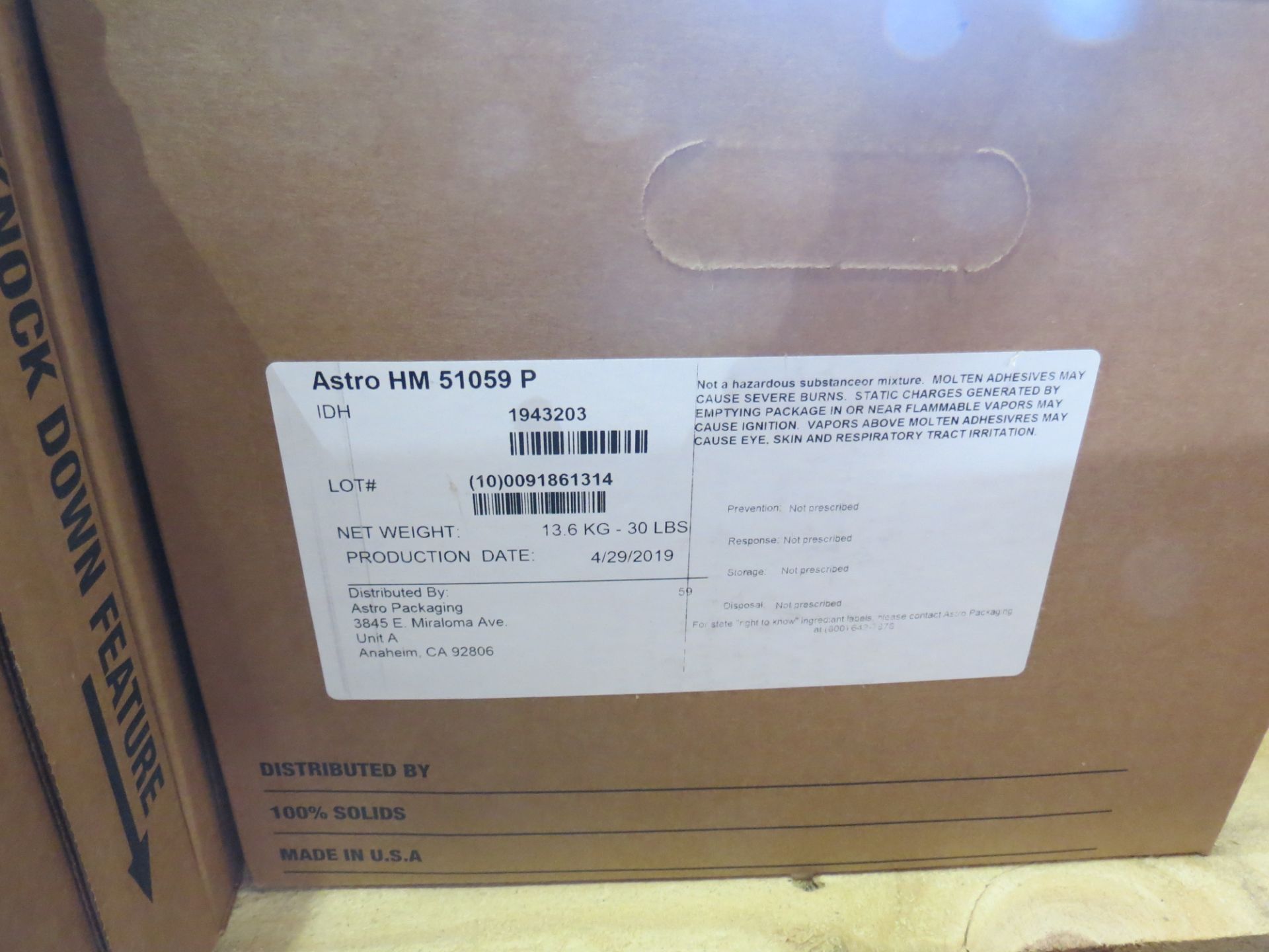 Lot 8 Boxes of Astro HM 51059 P Molten Adhesive - Image 2 of 2