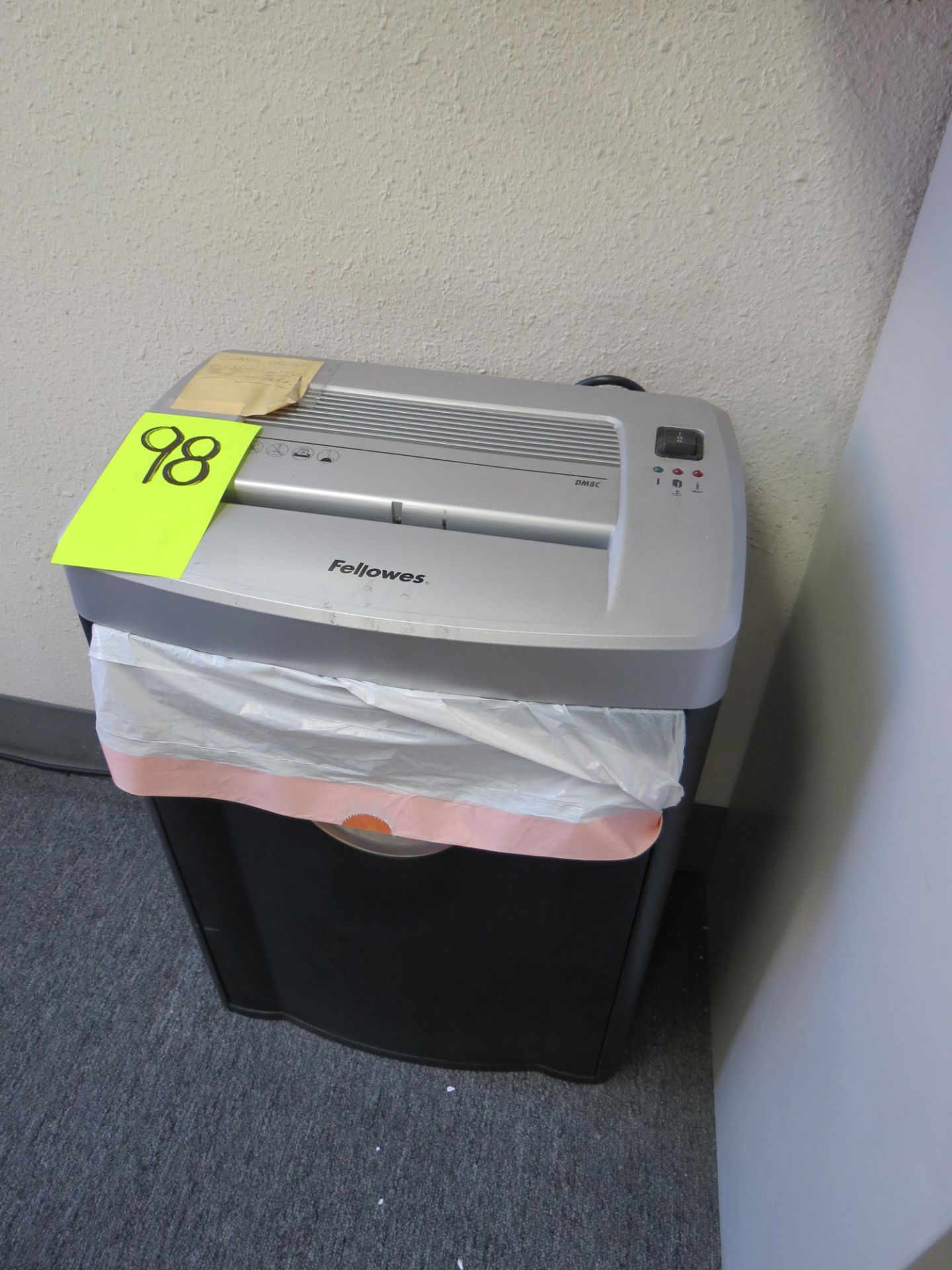 Lot Fellowes Paper Shredder with Calculators and Misc. Office Supplies on Desks ( Not in Storage