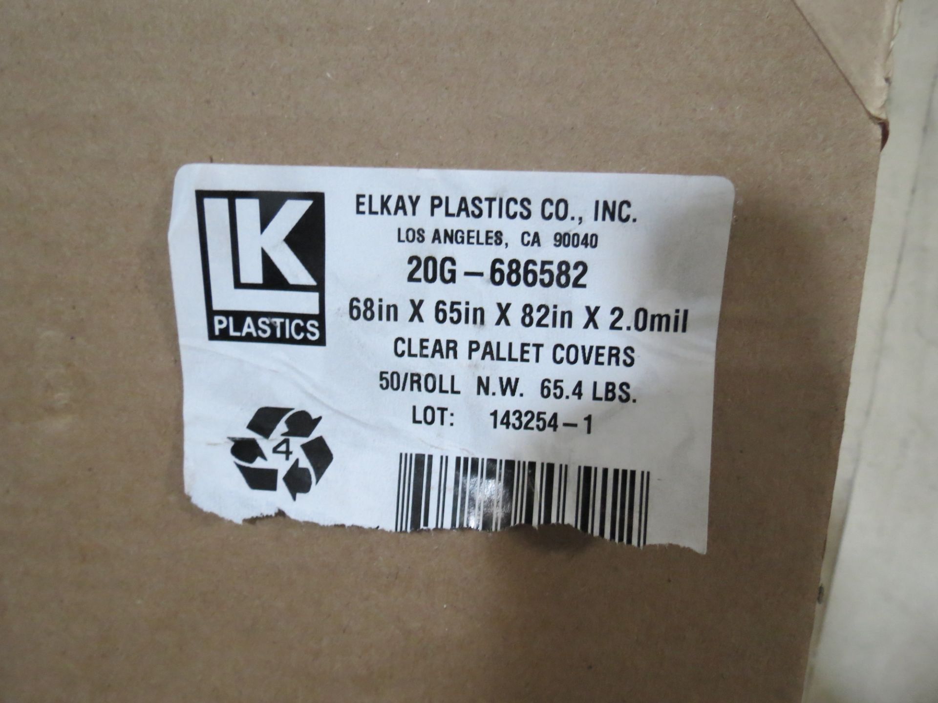 Lot 3 Boxes of Elkay Large Pallet Plastic Covers - Image 2 of 3