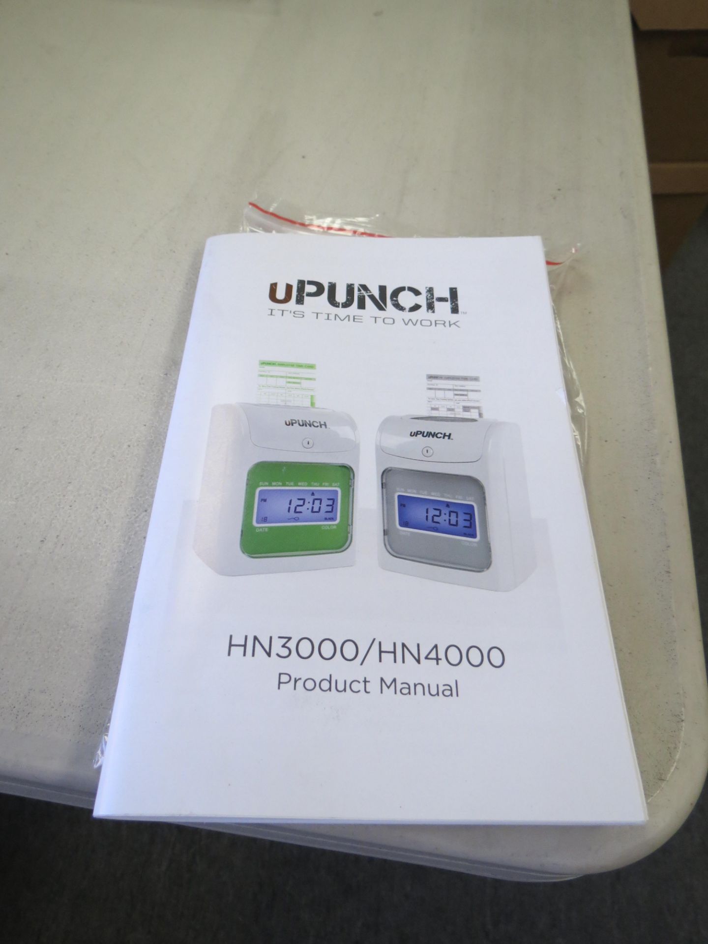 Upunch HN300 Employee Time Clock with 2-Card Racks and Punch Cards - Image 4 of 4