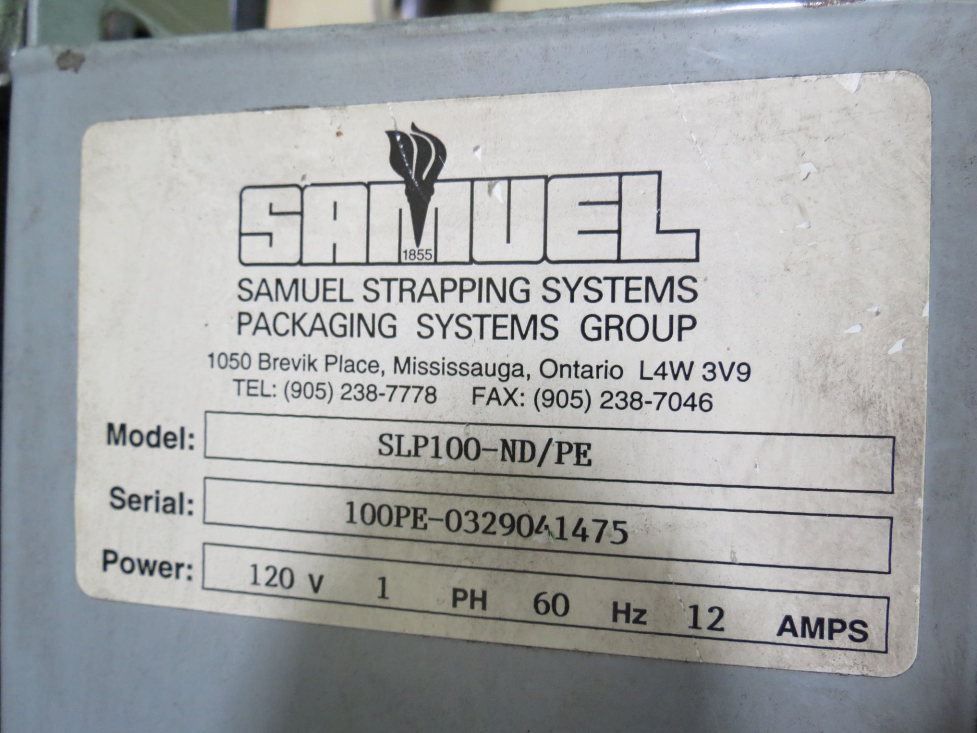 Samuel MDL: SLP100-ND/PE SN:100PE-0329041475 Pallet Wrapping Machine - Image 4 of 4