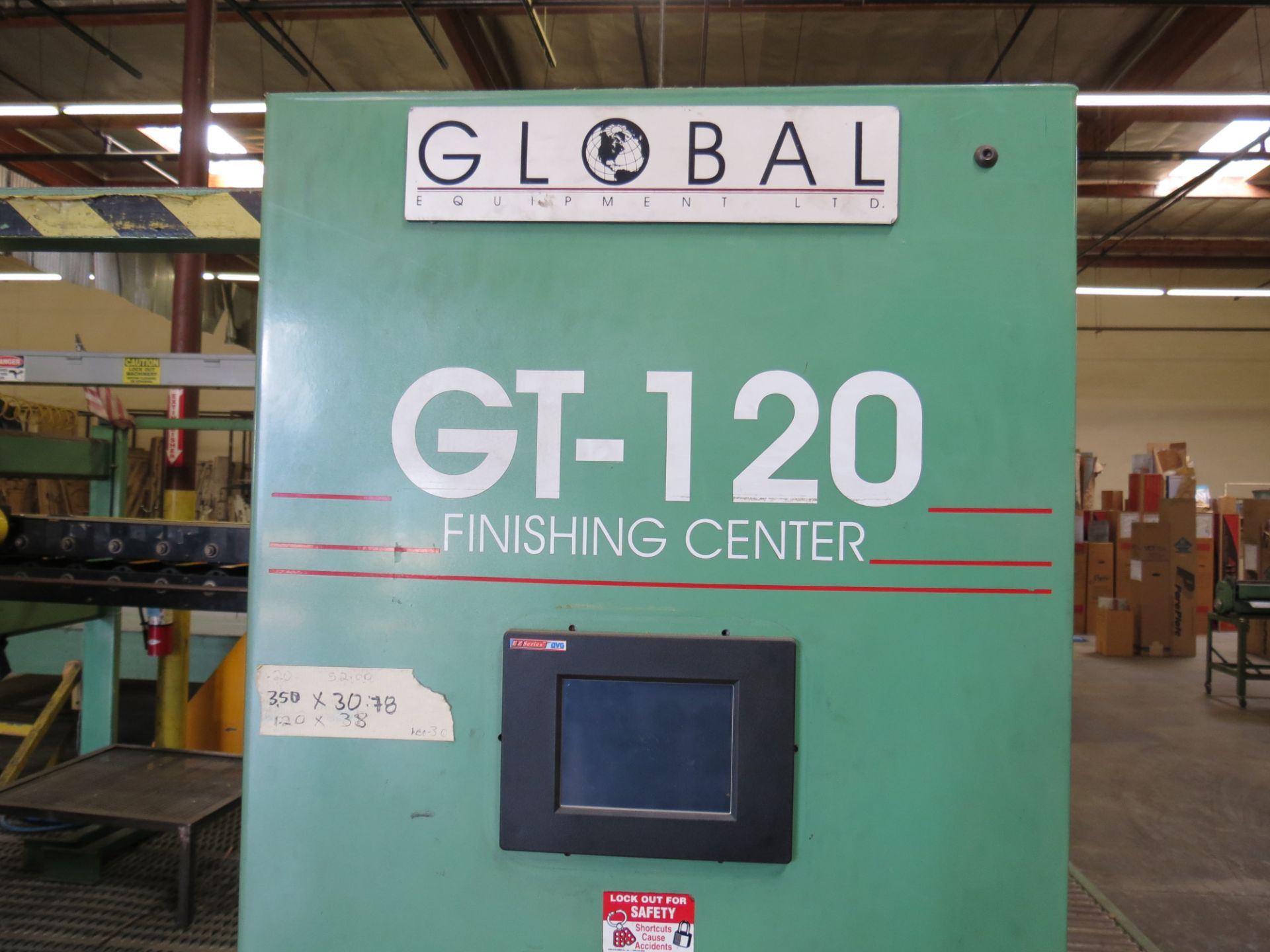 Global GT-120 Finishing Center Glue Machine with Benchmark Hot Melt - Image 2 of 9