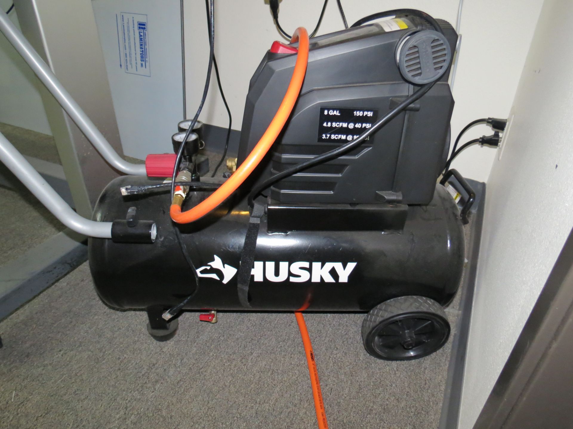 Husky 8 Gal Horizontal Portable Air Compressor 150 PSI