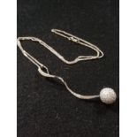 18ct Diamond ball pendant and chain