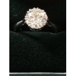 Diamond solitaire ring 2.37ct