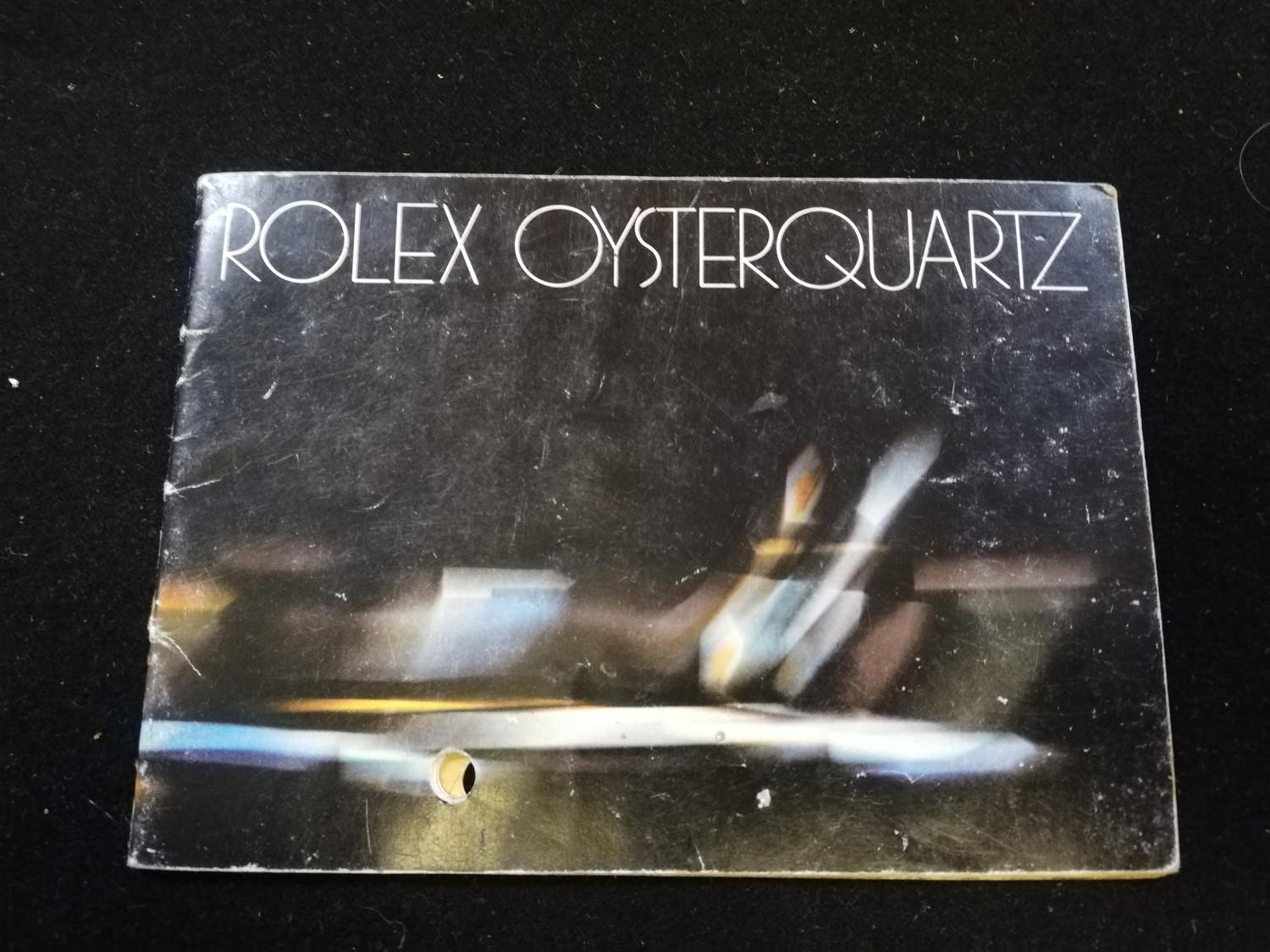 Rolex oyster quartz pamphlet - 1984