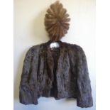 Brown fur cape - retailer Harvey Nichols t/w Ladies fur cap retailer Dickins & Jones