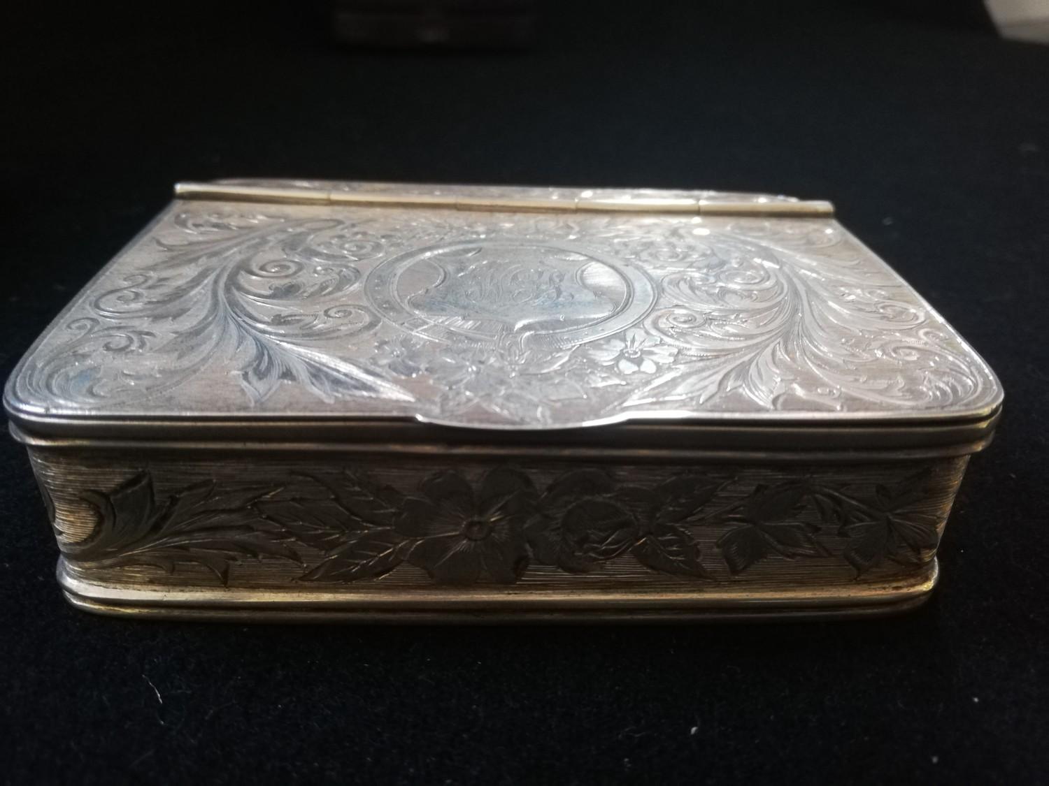 1877 Rare cased pair of Exeter silver hip flask & sandwich box by Josiah Williams & Co - Image 3 of 7