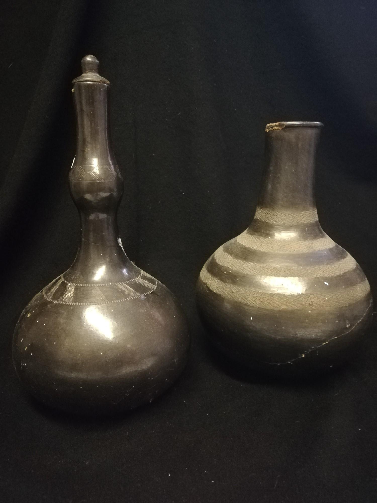 Pair of African pottery vessels