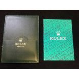 Rolex oyster wallet + booklet dated 1985